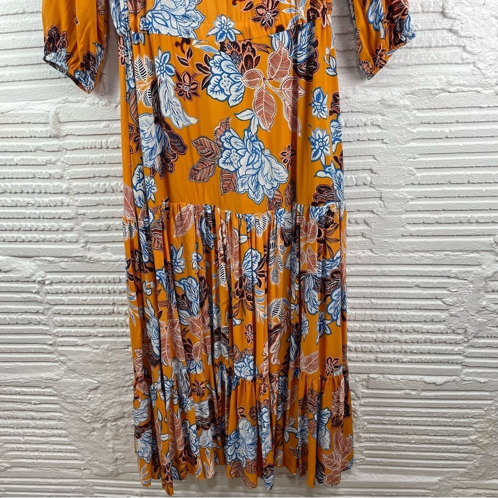 Anthropologie Abel The Label Dress Tiered Maxi Floral Peasant Cottage Bohemian S - Picture 11 of 16